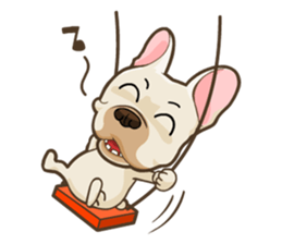 Louknann the frenchie sticker #4200595