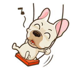Louknann the frenchie sticker #4200595