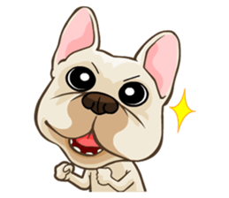 Louknann the frenchie sticker #4200599