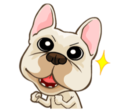 Louknann the frenchie sticker #4200599