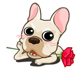 Louknann the frenchie sticker #4200602