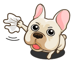 Louknann the frenchie sticker #4200615