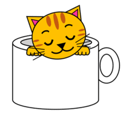 The cats(tiger cat,white cat,black cat)1 sticker #4200698