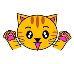 The cats(tiger cat,white cat,black cat)1 sticker #4200699