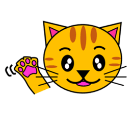 The cats(tiger cat,white cat,black cat)1 sticker #4200703