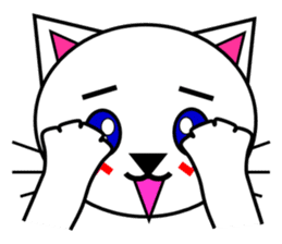 The cats(tiger cat,white cat,black cat)1 sticker #4200705