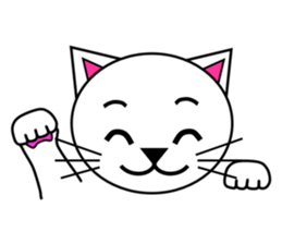 The cats(tiger cat,white cat,black cat)1 sticker #4200707