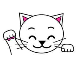 The cats(tiger cat,white cat,black cat)1 sticker #4200707