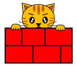 The cats(tiger cat,white cat,black cat)1 sticker #4200712