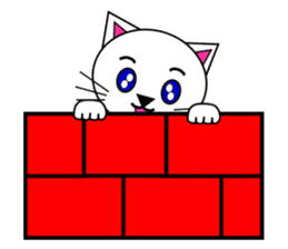 The cats(tiger cat,white cat,black cat)1 sticker #4200713