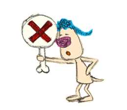 Braid dog sticker #4201019