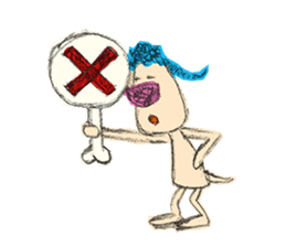 Braid dog sticker #4201019