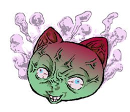 crazy cat and dog sticker #4201439