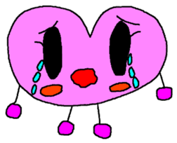 kyururun heart english sticker #4202062