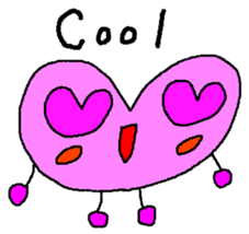 kyururun heart english sticker #4202064