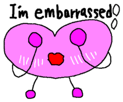 kyururun heart english sticker #4202067