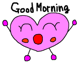 kyururun heart english sticker #4202072