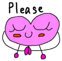 kyururun heart english sticker #4202081