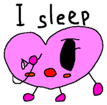 kyururun heart english sticker #4202082