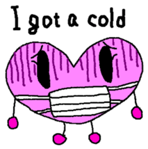 kyururun heart english sticker #4202087