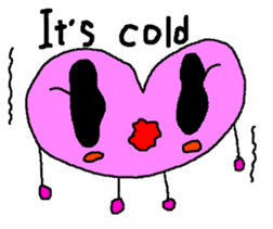 kyururun heart english sticker #4202088