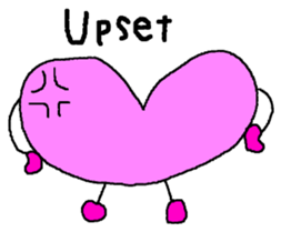 kyururun heart english sticker #4202090