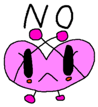 kyururun heart english sticker #4202094