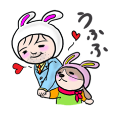 The dog who wants to be a rabbit sticker #4202977