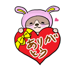 The dog who wants to be a rabbit sticker #4202978