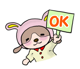 The dog who wants to be a rabbit sticker #4202983