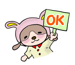 The dog who wants to be a rabbit sticker #4202983