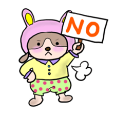 The dog who wants to be a rabbit sticker #4202984