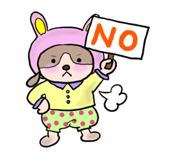 The dog who wants to be a rabbit sticker #4202984