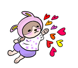 The dog who wants to be a rabbit sticker #4202987