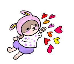 The dog who wants to be a rabbit sticker #4202987