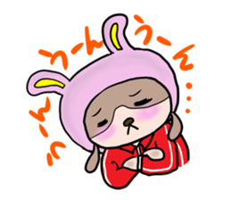 The dog who wants to be a rabbit sticker #4202991