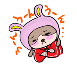 The dog who wants to be a rabbit sticker #4202991
