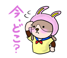 The dog who wants to be a rabbit sticker #4202993