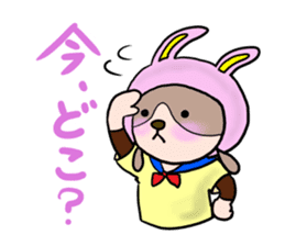 The dog who wants to be a rabbit sticker #4202993