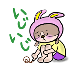The dog who wants to be a rabbit sticker #4203003