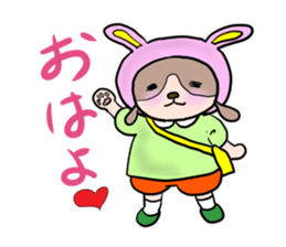 The dog who wants to be a rabbit sticker #4203004