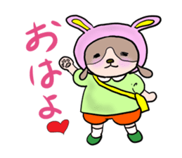 The dog who wants to be a rabbit sticker #4203004