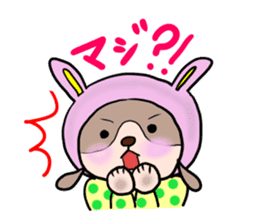 The dog who wants to be a rabbit sticker #4203008