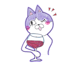 Fashionable Elegant cat sticker #4203259