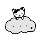 Clouds and cat sticker #4203465