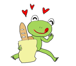 Love, healing frog 2 sticker #4204379