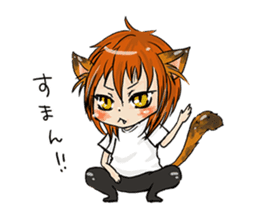 Personification cat boys!! sticker #4204617