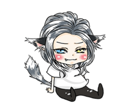 Personification cat boys!! sticker #4204631