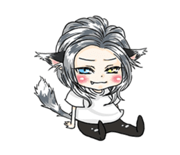 Personification cat boys!! sticker #4204631