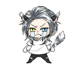 Personification cat boys!! sticker #4204635